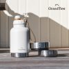 3-in-1 Portable Dog Water Bottle with 2 Detachable Bowls